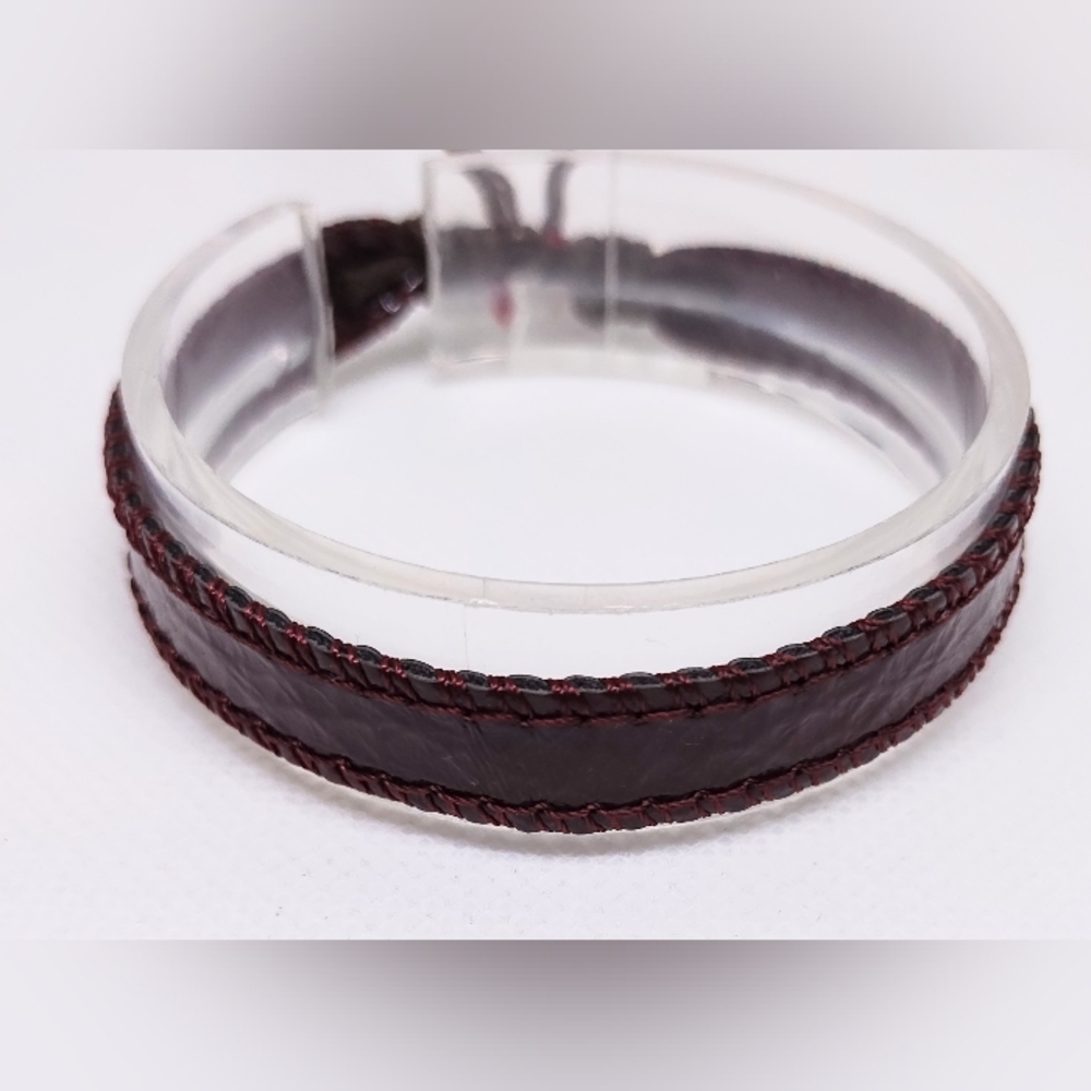 Men's Bracelet Leather Brown New f90
